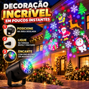 Projetor LED Natalino 16 Desenhos de Natal Luzes Decoração Natalinos Projeção 3D Casa Jardim Festas Parede