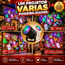 Projetor LED Natalino 16 Desenhos de Natal Luzes Decoração Natalinos Projeção 3D Casa Jardim Festas Parede